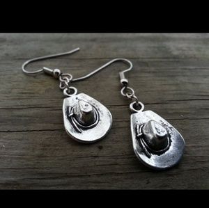 Cowboy Hat Earrings Western Rodeo Farm